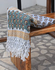 BLOCK PRINT HANDWOVEN THROW - ROHINI - Fabdivine