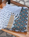 BLOCK PRINT HANDWOVEN THROW - ROHINI - Fabdivine