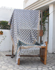 BLOCK PRINT HANDWOVEN THROW - ROHINI - Fabdivine