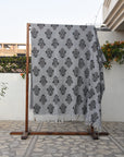 BLOCK PRINT HANDWOVEN THROW - SWADESH - Fabdivine