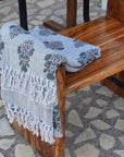 BLOCK PRINT HANDWOVEN THROW - SWADESH - Fabdivine