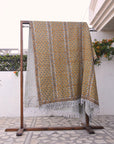 BLOCK PRINT HANDWOVEN THROW - TITTLI - Fabdivine