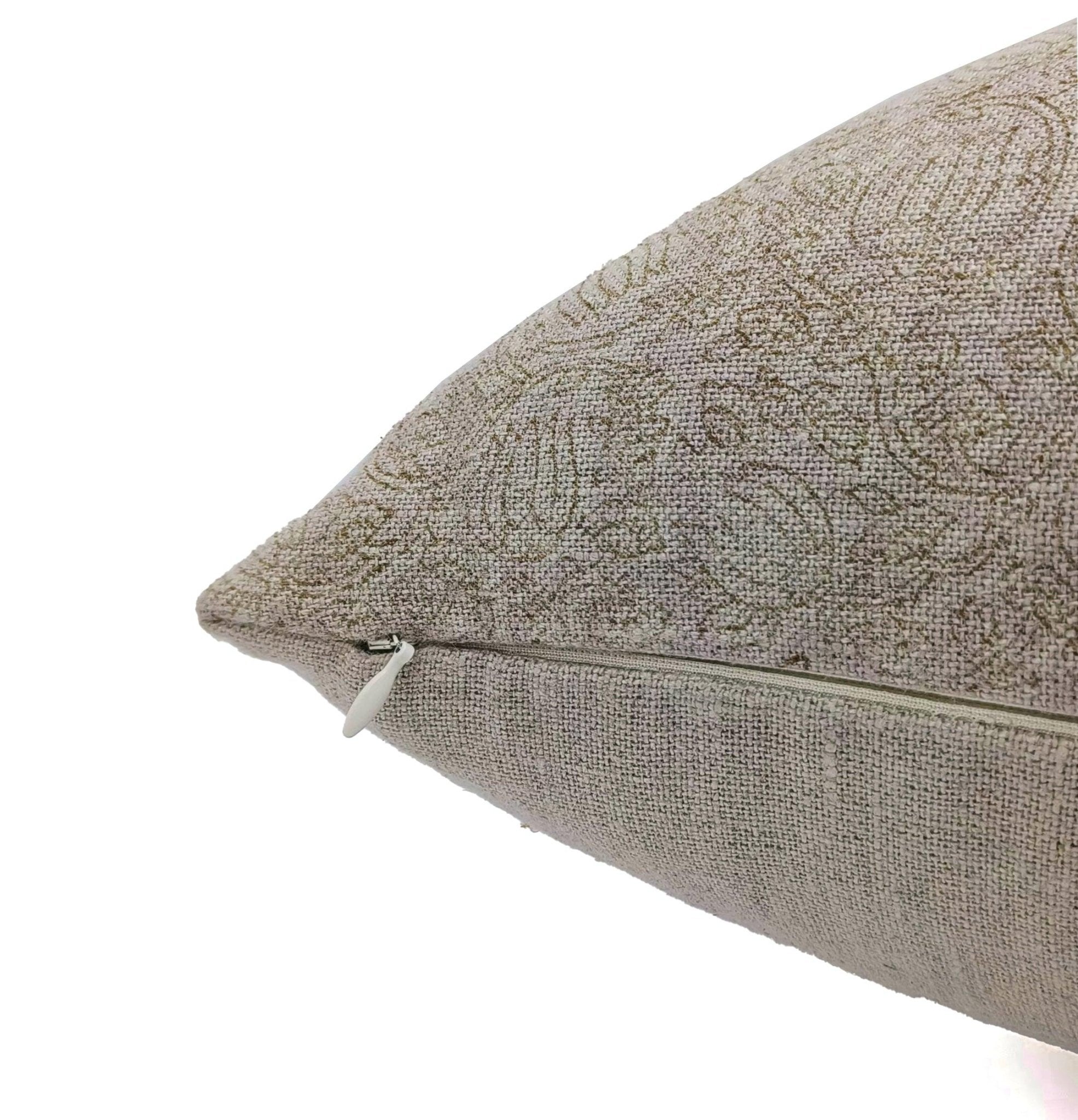 Square/Lumber block print pillow cover- Thick Linen- 8 KAMAL - Fabdivine