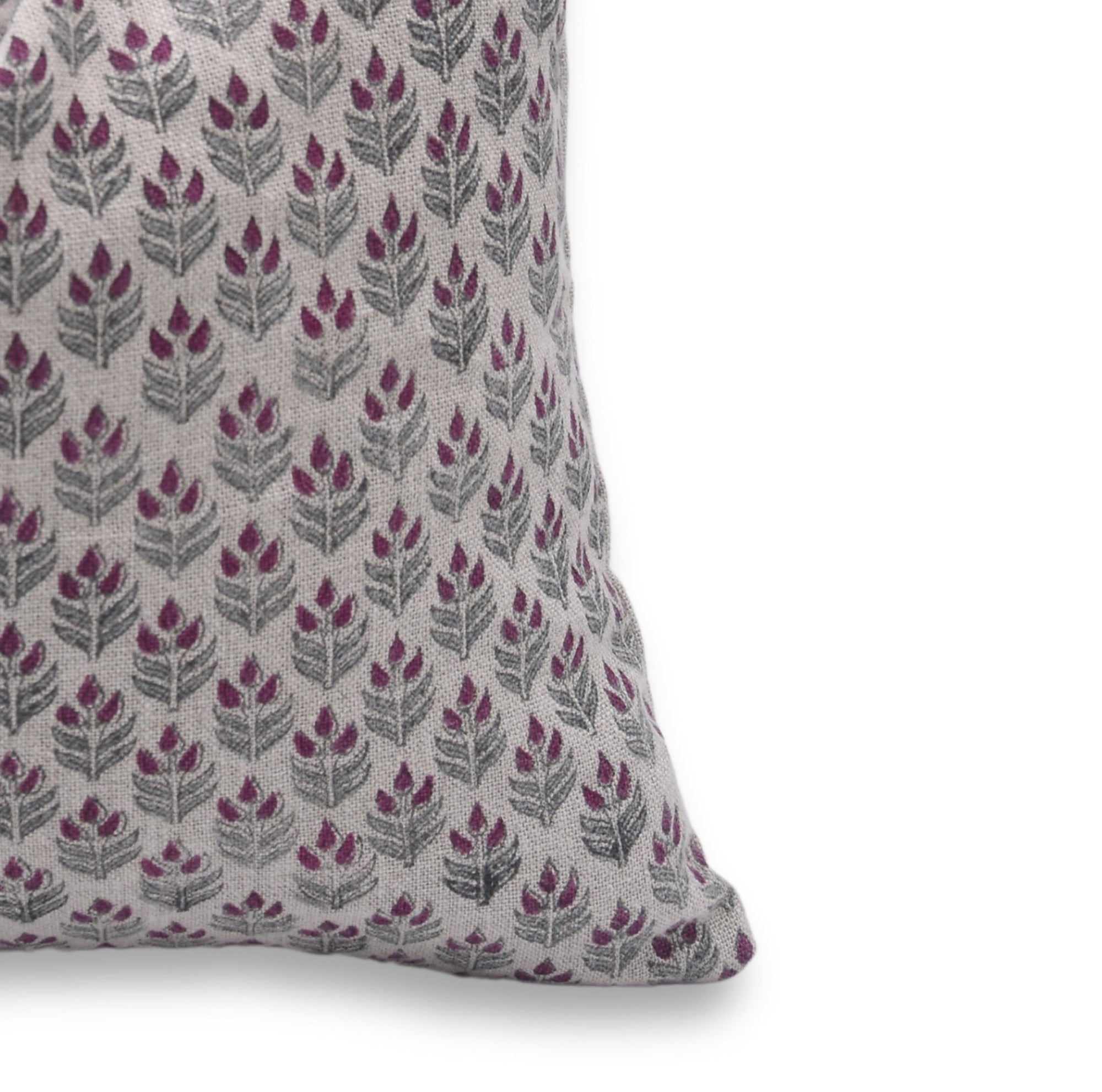 Throw Pillow Cover –Designer Collection of Hand Block Print Thick Linen- ALIA - Fabdivine