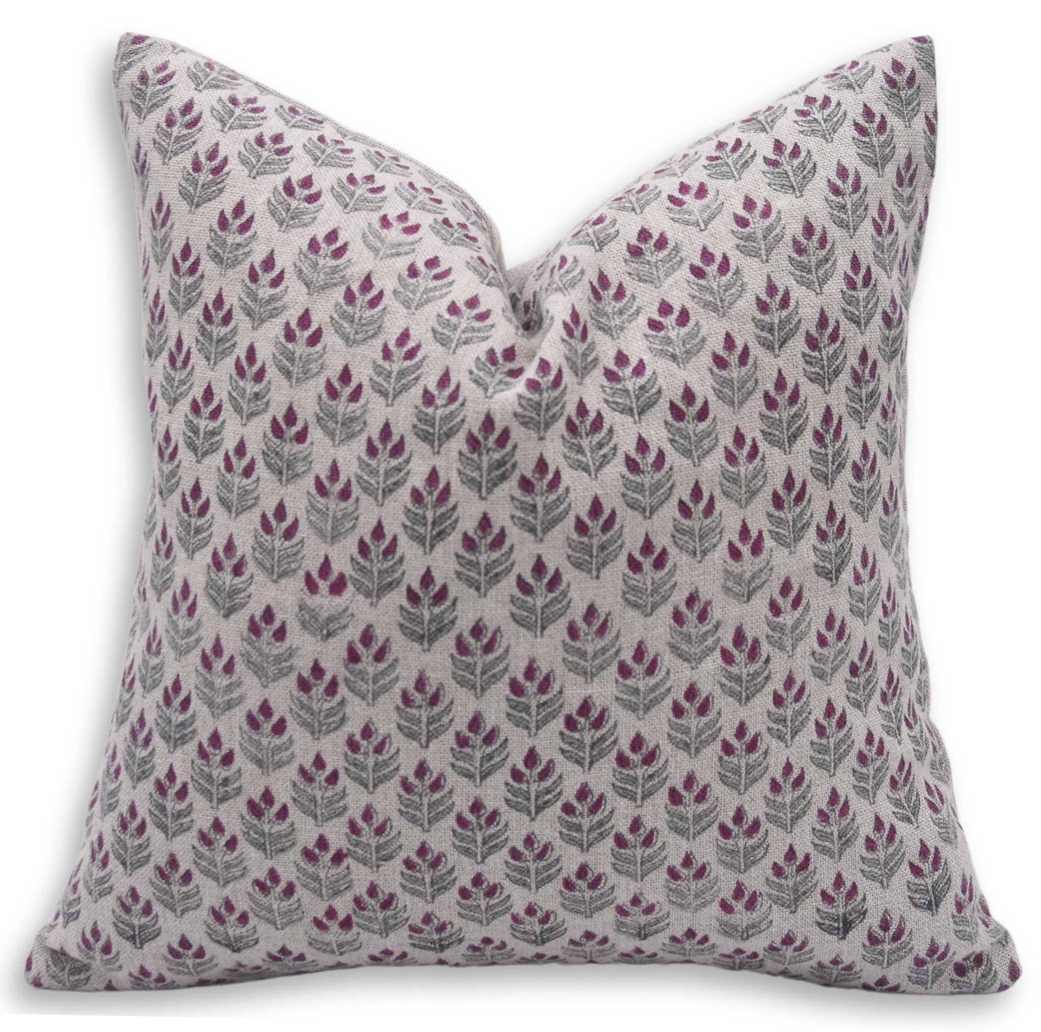 Throw Pillow Cover –Designer Collection of Hand Block Print Thick Linen- ALIA - Fabdivine