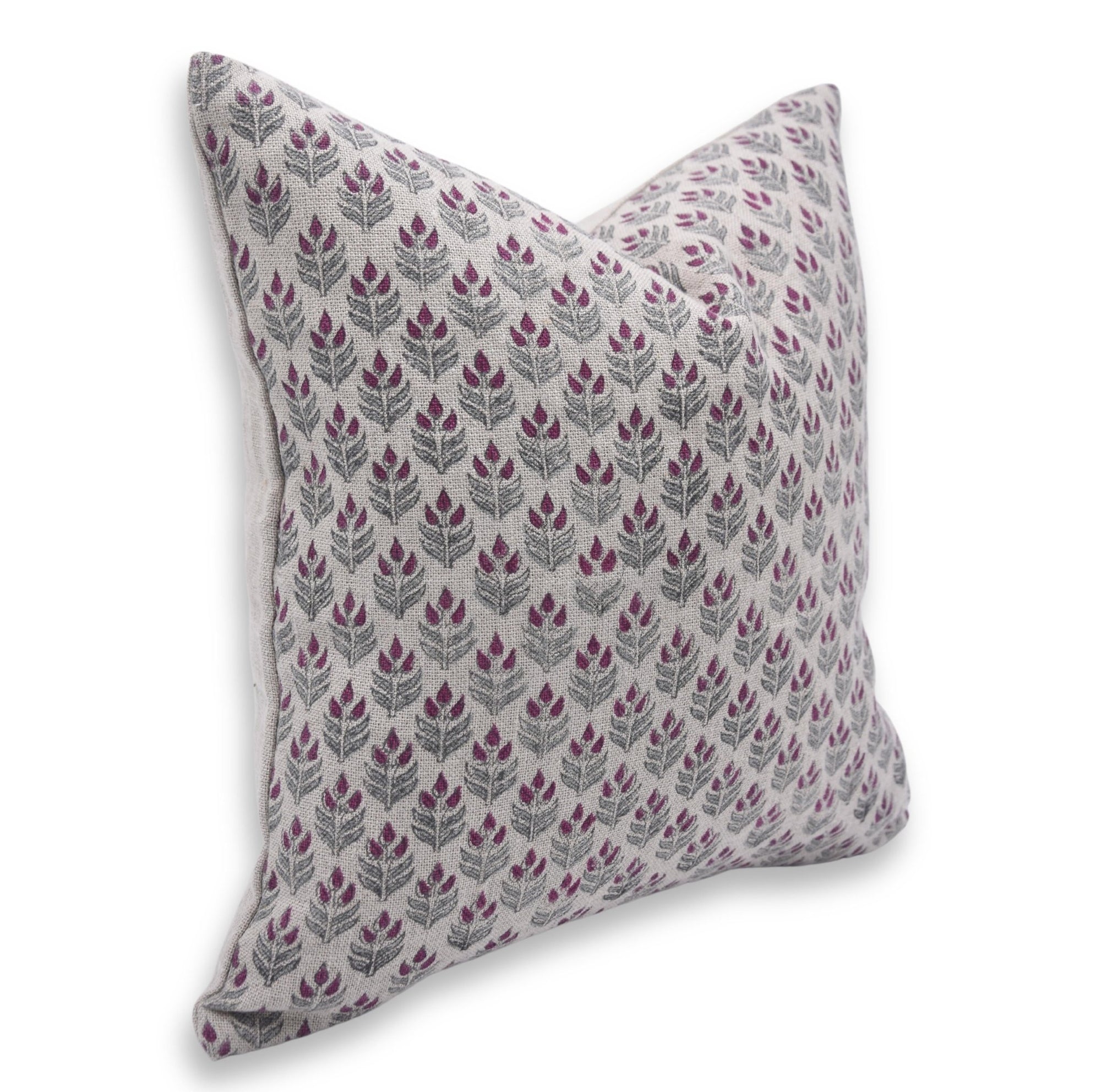 Throw Pillow Cover –Designer Collection of Hand Block Print Thick Linen- ALIA - Fabdivine