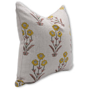 Block print Thick Linen throw pillow cover- AMITABH - Fabdivine