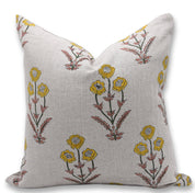 Block print Thick Linen throw pillow cover- AMITABH - Fabdivine