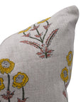 Block print Thick Linen throw pillow cover- AMITABH - Fabdivine