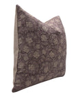 Designer Hand Block Print Throw Pillow Cover in Thick Linen - AMRITVELA - Fabdivine