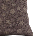 Designer Hand Block Print Throw Pillow Cover in Thick Linen - AMRITVELA - Fabdivine