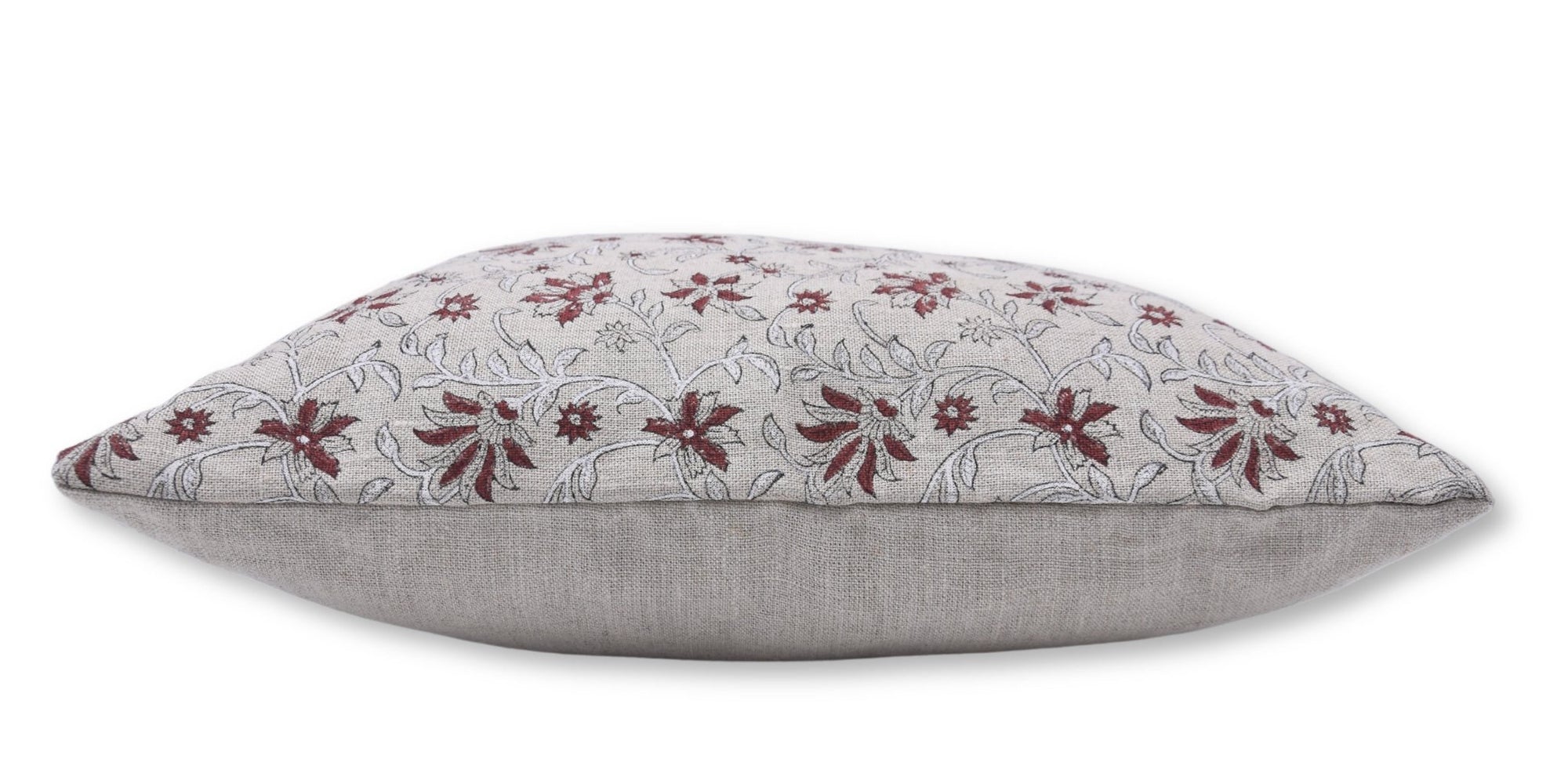 Throw Pillow Cover –Designer Collection of Hand Block Print Thick Linen- ARADHANA - Fabdivine