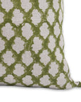 Block print thick linen throw pillow cover- BADAL - Fabdivine