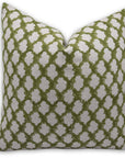 Block print thick linen throw pillow cover- BADAL - Fabdivine