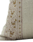 Block print Thick Linen throw pillow cover- BELA CHAMELI - Fabdivine