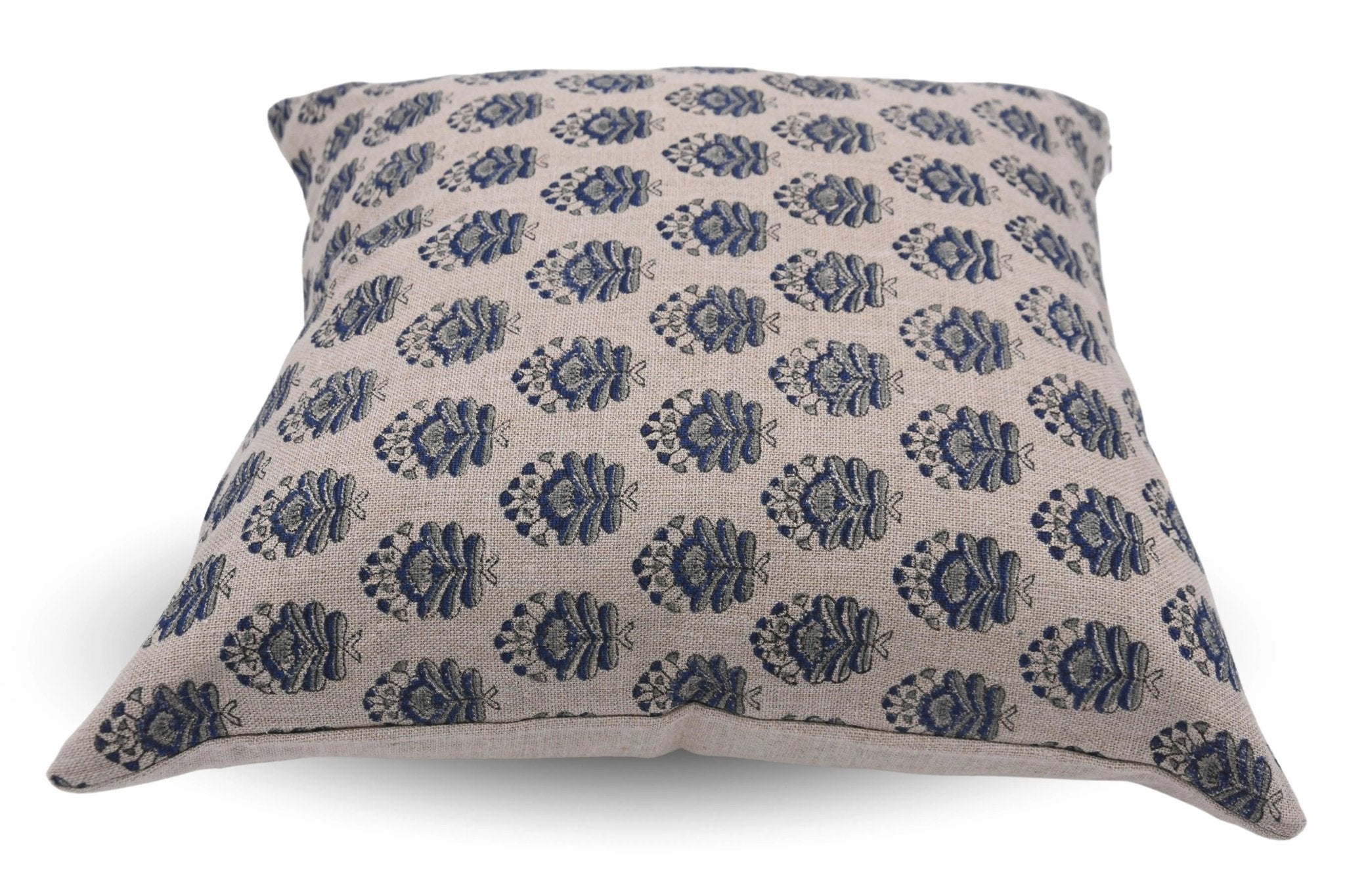 Block print Heavy Linen Pillow Cover - BHEESHMA - FABDIVINE LLCBlock print Heavy Linen Pillow Cover - BHEESHMATL Pillow CoverFABDIVINE LLC