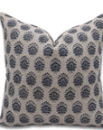 Block print Heavy Linen Pillow Cover - BHEESHMA - Fabdivine