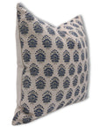 Block print Heavy Linen Pillow Cover - BHEESHMA - Fabdivine