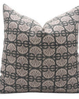 Block print Heavy Linen Pillow Cover - BIJHNI GREEN - Fabdivine