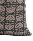 Block print Heavy Linen Pillow Cover - BIJHNI GREEN - Fabdivine