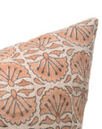 Block print Heavy Linen Pillow Cover - BIJHNI RUST - Fabdivine