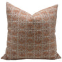 Block print Heavy Linen Pillow Cover - BIJHNI RUST - Fabdivine