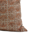 Block print Heavy Linen Pillow Cover - BIJHNI RUST - Fabdivine