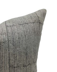 Throw Pillow Cover –Designer Collection of Hand Block Print Heavy Linen- BLACK LEHERIA - Fabdivine