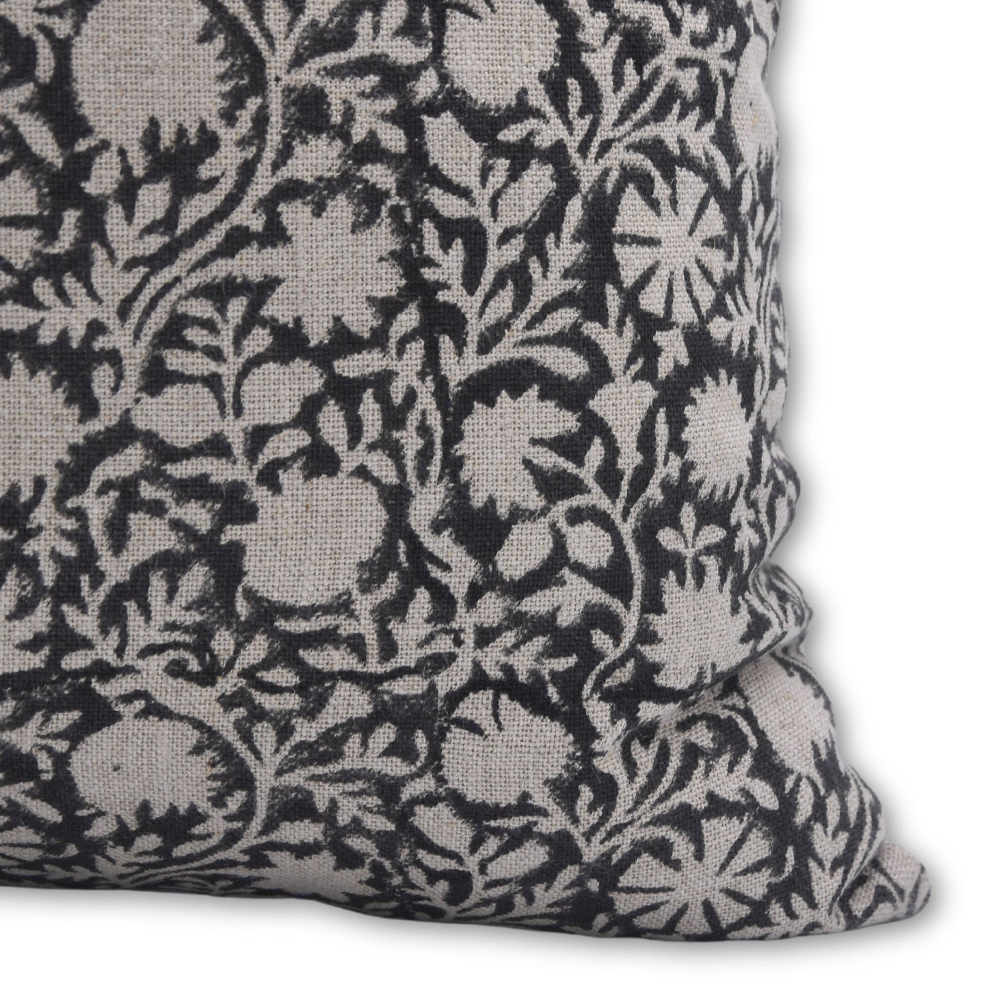 Throw Pillow Cover –Designer Collection of Hand Block Print Thick Linen- CHAKRI - Fabdivine