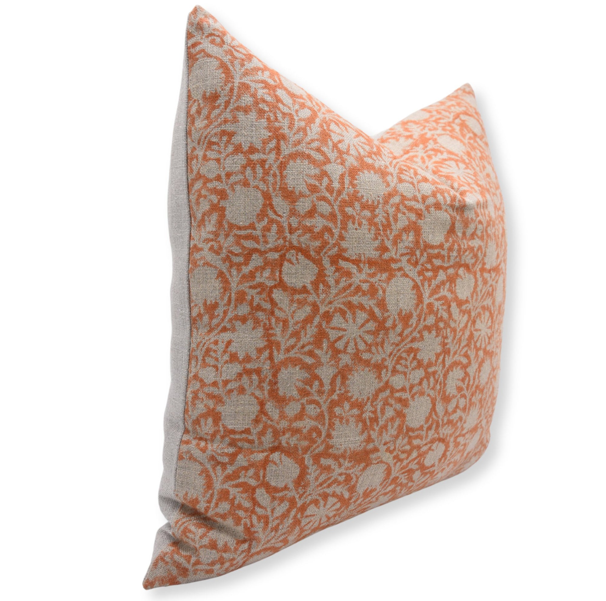 Throw Pillow Cover –Designer Collection of Hand Block Print Thick Linen- CHAKRI - Fabdivine