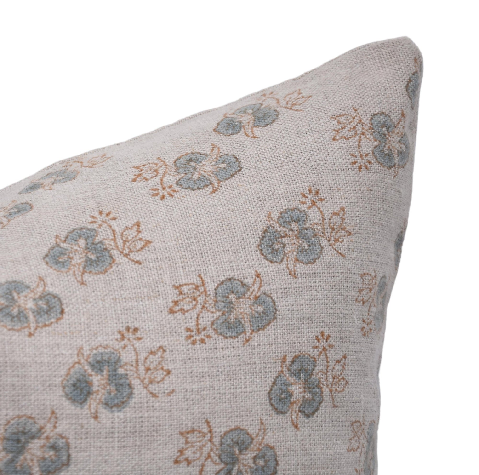 Block print Heavy Linen Pillow Cover - CHITRANJAN - Fabdivine