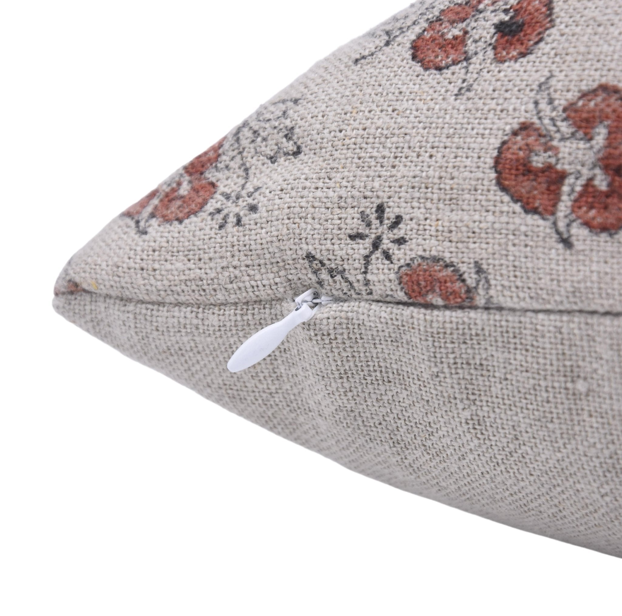 Thick Linen block print designer boho pillow/cushion cover- CHITRANJAN - Fabdivine