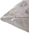 Block print Heavy Linen Pillow Cover - CHITRANJAN - Fabdivine