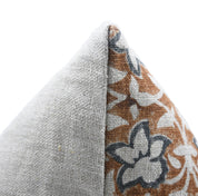 Block print Pillow cover for sofa, couch or bed- thick linen- CHUDAMANI - Fabdivine