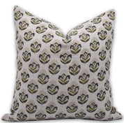 Throw Pillow Cover –Designer Collection of Hand Block Print Thick/Heavy Linen- CHUI MUI - Fabdivine