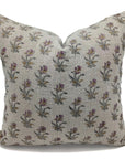 Thick Linen block print designer boho pillow/cushion cover- COASTAL TULIP - Fabdivine