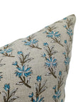 Block print Thick Linen throw pillow cover- DEEPIKA - Fabdivine