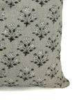 Hand Block Print thick/heavy linen designer pillow cover- DIWALI FLOWER - Fabdivine