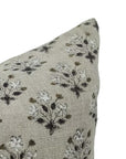 Hand Block Print thick/heavy linen designer pillow cover- DIWALI FLOWER - Fabdivine