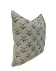 Hand Block Print thick/heavy linen designer pillow cover- DIWALI FLOWER - Fabdivine