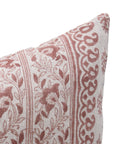 Designer Hand Block Print Thick Linen Throw Pillow Cover - FLORAL BAGH - Fabdivine