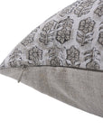 Block print Pillow cover for sofa, couch or bed- Thick/Heavy Linen- TULSI BUTI - Fabdivine