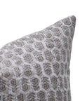 Block print Pillow cover for sofa, couch or bed- Thick/Heavy Linen- TULSI BUTI - Fabdivine