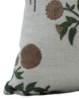 Throw Pillow Cover –Designer Collection of Hand Block Print Thick Linen- GULAB - Fabdivine