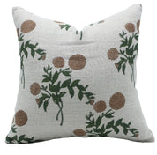 Throw Pillow Cover –Designer Collection of Hand Block Print Thick Linen- GULAB - Fabdivine