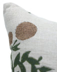 Throw Pillow Cover –Designer Collection of Hand Block Print Thick Linen- GULAB - Fabdivine