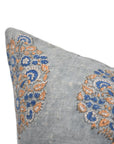 Block print Pillow cover for sofa, couch or bed- thick linen- GULDASTA - Fabdivine