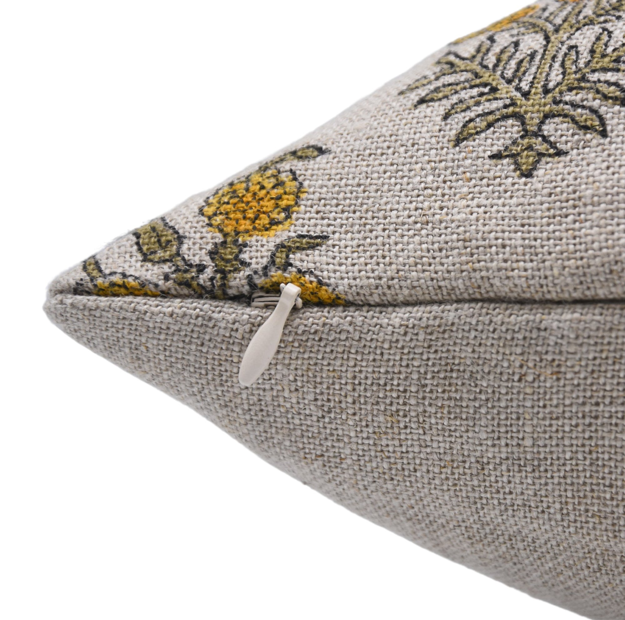 Throw Pillow Cover –Designer Collection of Hand Block Print thick linen- HAJARA - Fabdivine