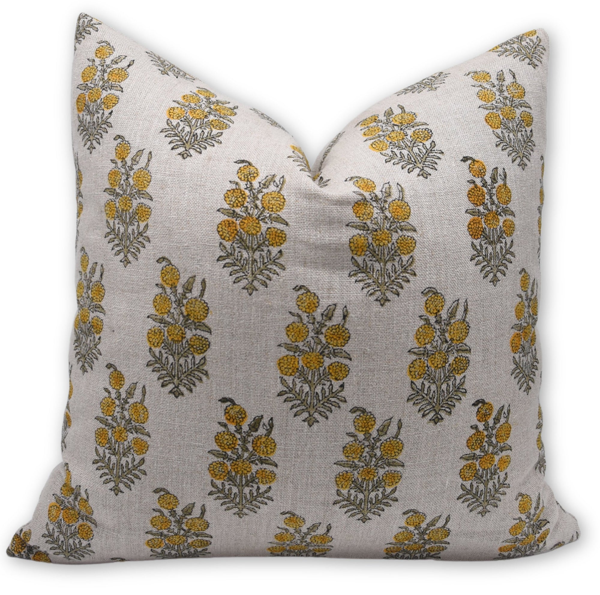 Throw Pillow Cover –Designer Collection of Hand Block Print thick linen- HAJARA - Fabdivine