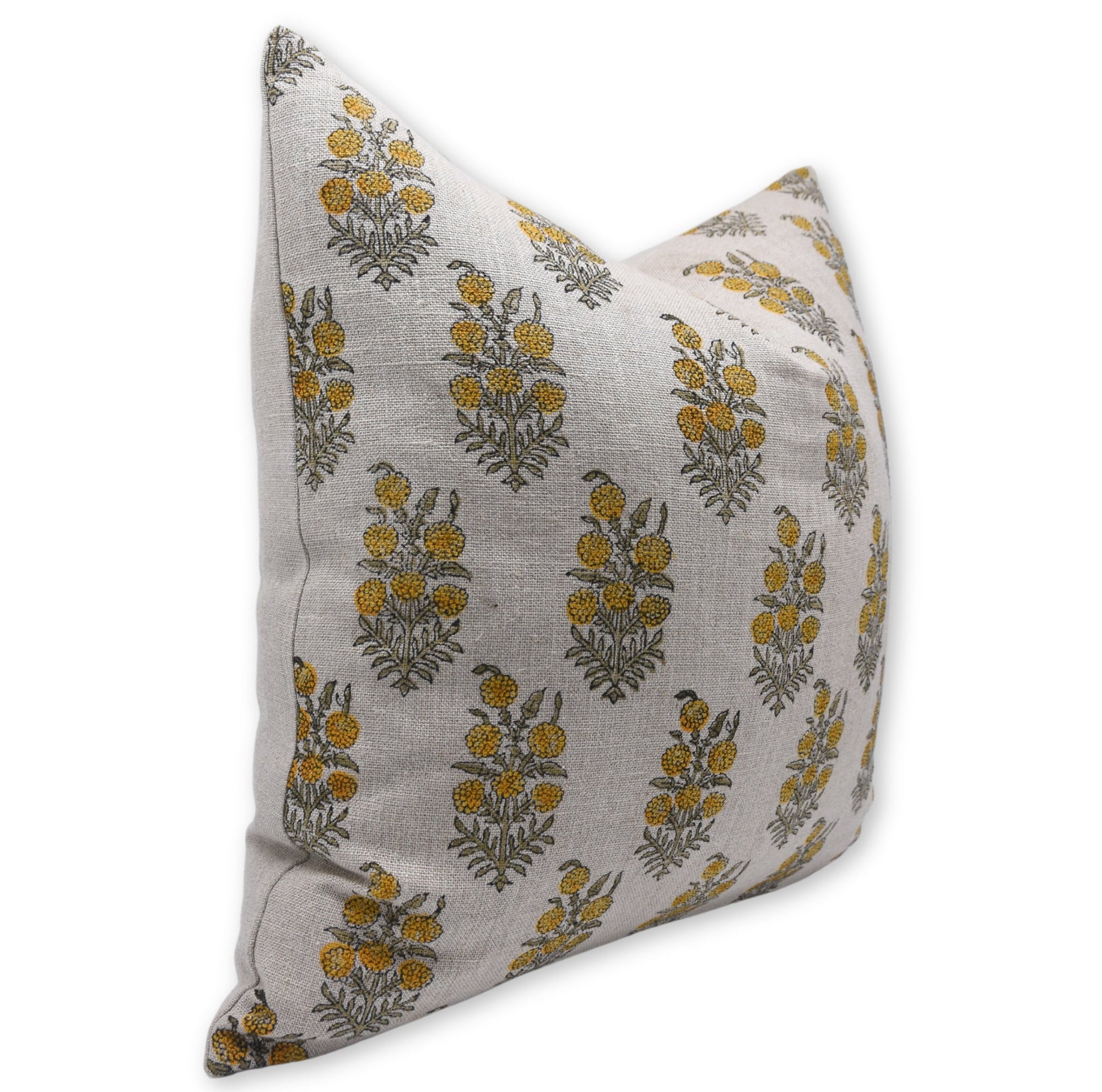 Throw Pillow Cover –Designer Collection of Hand Block Print thick linen- HAJARA - Fabdivine